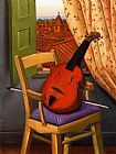 Violin en una silla by Fernando Botero